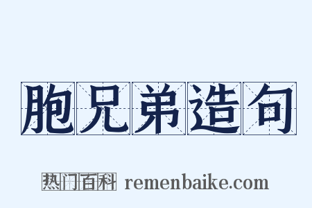 胞兄弟造句是什么意思的图片